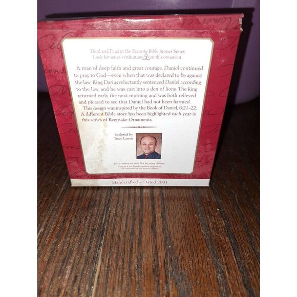 Vintage 2001 Hallmark Keepsake Daniel Lions Den Christmas Holiday Tree Ornament - Picture 4 of 4